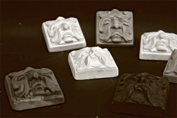 Grotesque Tiles, Set of Three - Item #636