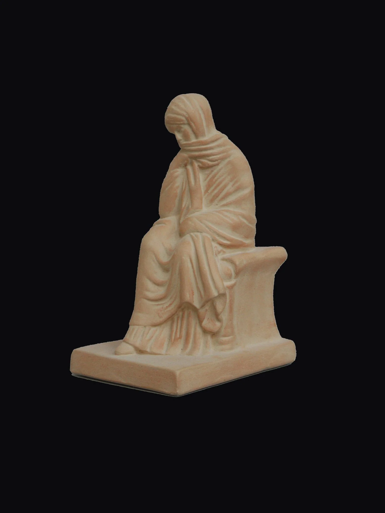 Tanagra Figurine, Seated - Item #813 - Image 2