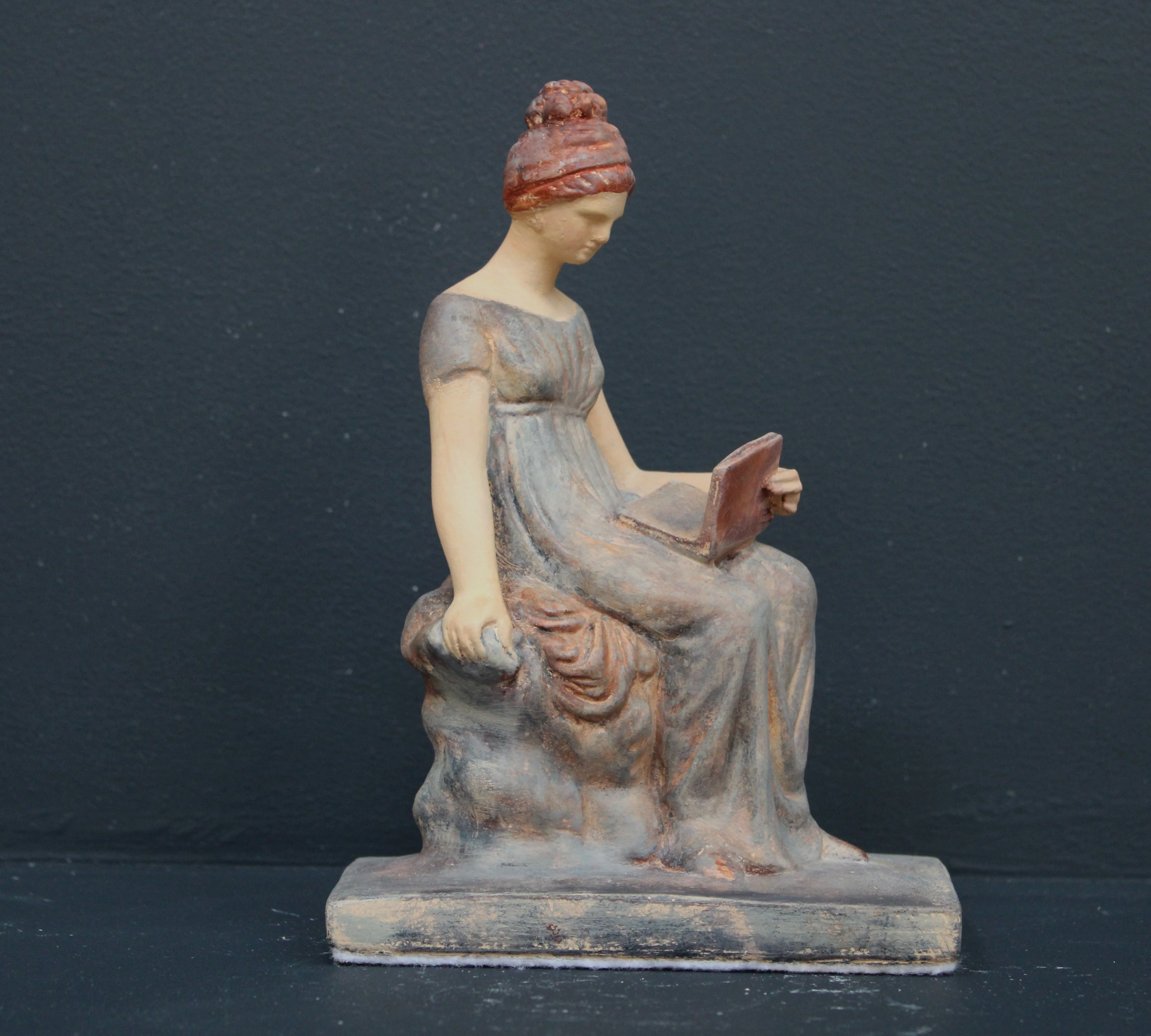 Tanagra Figurine with Book - Item #319 - Image 2