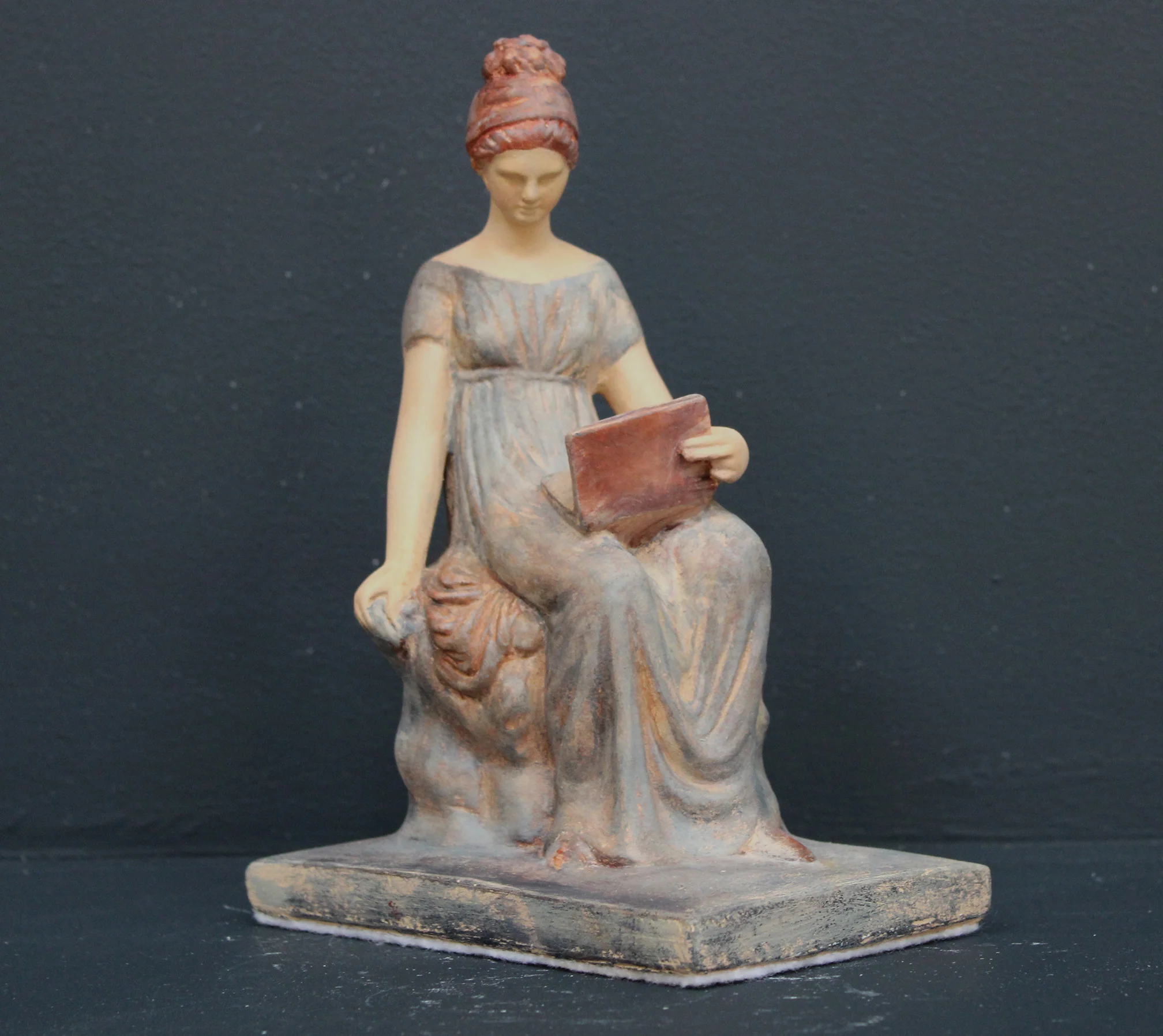Tanagra Figurine with Book - Item #319 - Image 3