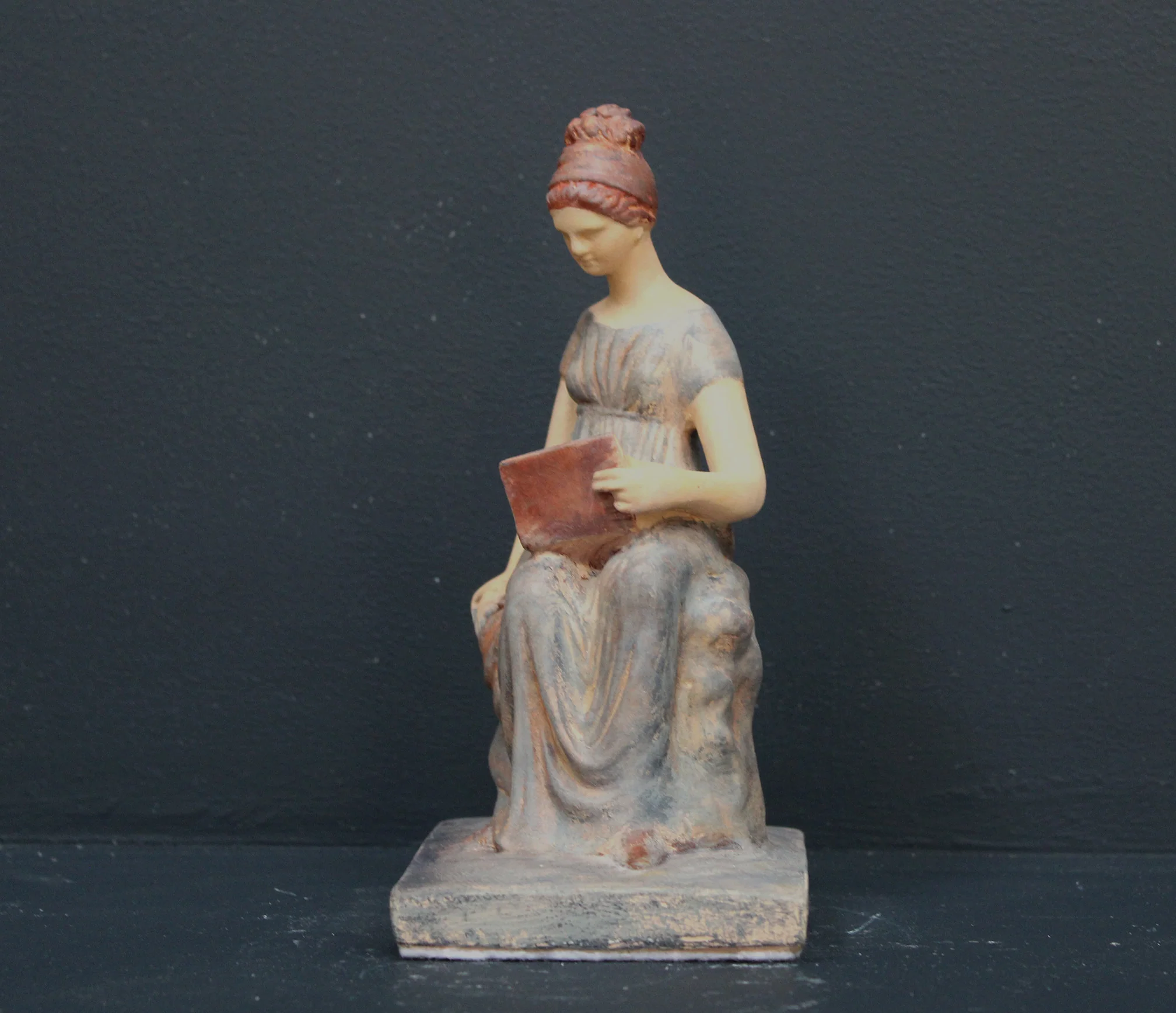 Tanagra Figurine with Book - Item #319 - Image 4