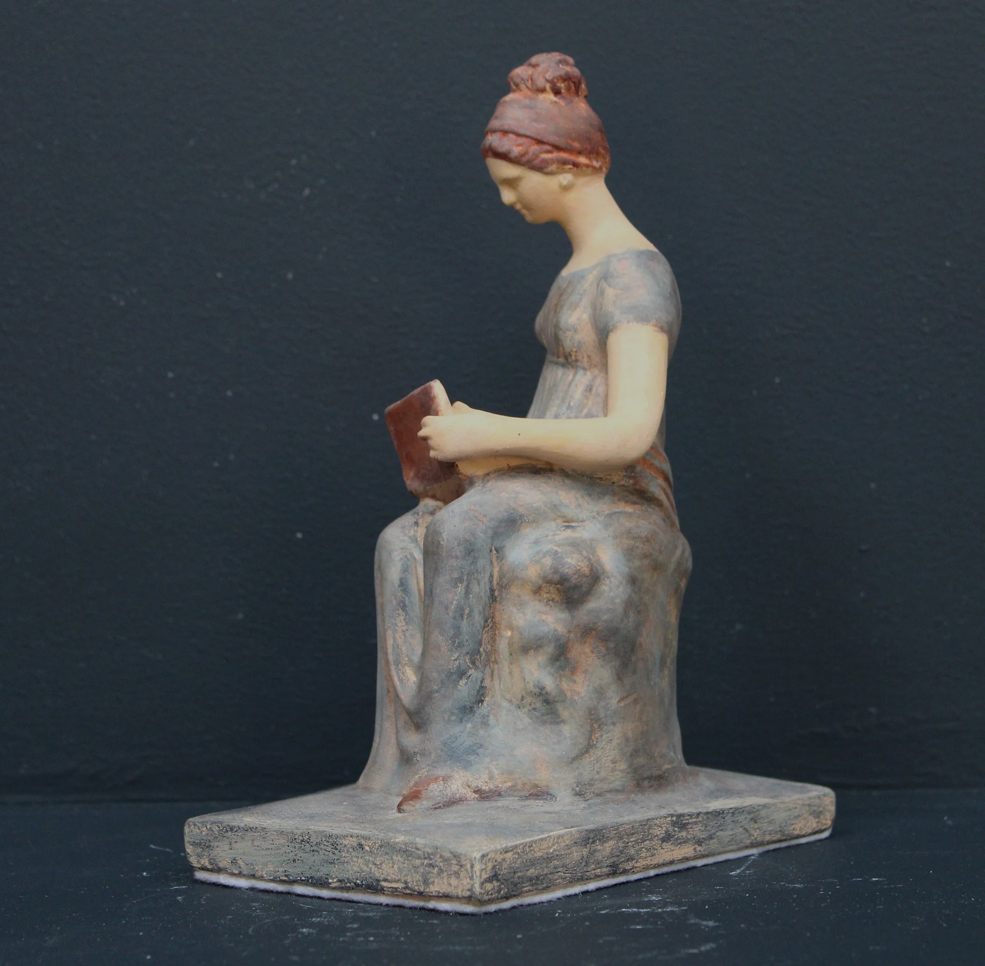 Tanagra Figurine with Book - Item #319 - Image 5