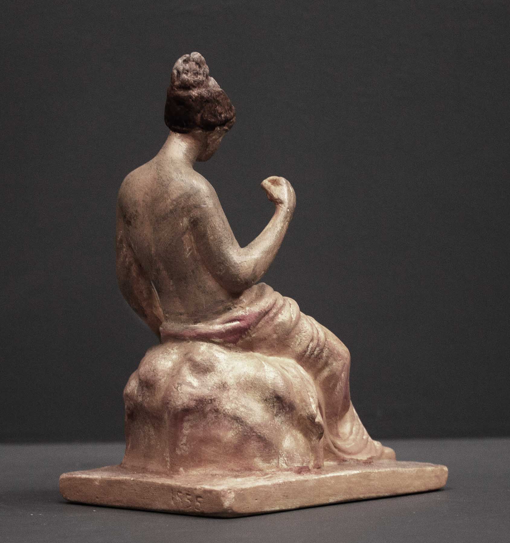 Tanagra Figurine with Mask - Item #396 - Image 3